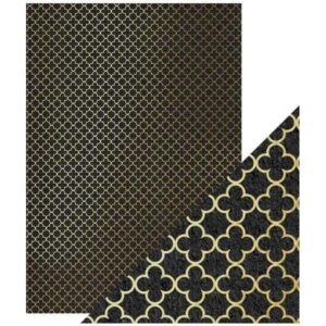 Craft Perfect - Foiled Kraft Card - Golden Quatrefoil