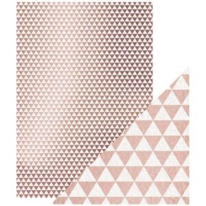 Craft Perfect - Foiled Kraft Card - Rose Gold Triangles