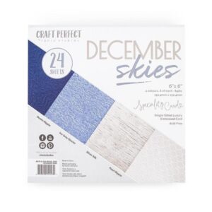 Craft Perfect - Luxury Embossed Card - 6x6 kartongivalik "December Skies"