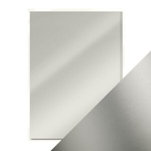 Craft Perfect - Satin Mirror Card - Frosted Silver