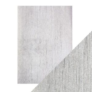 Craft Perfect - Luxury Embossed Card - Silver Silk