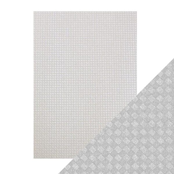 Craft Perfect - Luxury Embossed Card - Steel Diamonds