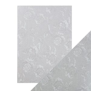 Craft Perfect - Luxury Embossed Card - Steel Toile