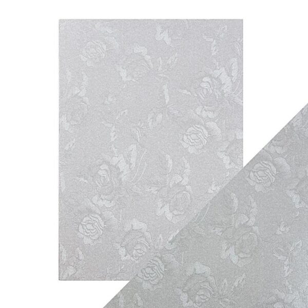 Craft Perfect - Luxury Embossed Card - Steel Toile