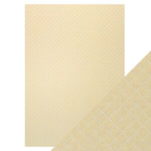Craft Perfect - Luxury Embossed Card - Champagne Harlequin