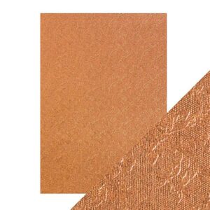 Craft Perfect - Luxury Embossed Card - Copper Rose