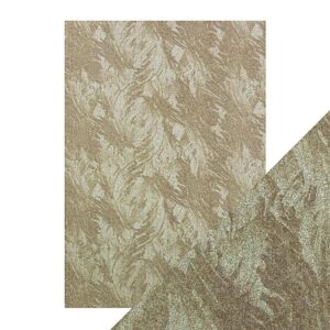 Craft Perfect - Luxury Embossed Card - Peacock Feathers