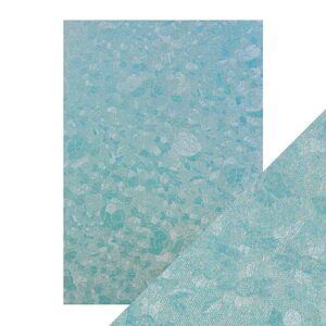 Craft Perfect - Luxury Embossed Card - Powder Blue Lace