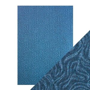 Craft Perfect - Luxury Embossed Card - Denim Ripple