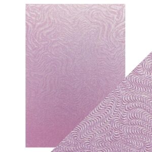 Craft Perfect - Luxury Embossed Card - Lilac Waves