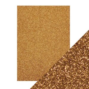 Craft Perfect - Glitter Card - Welsh Gold