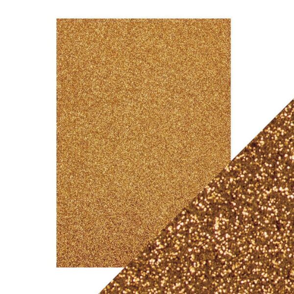 Craft Perfect - Glitter Card - Welsh Gold