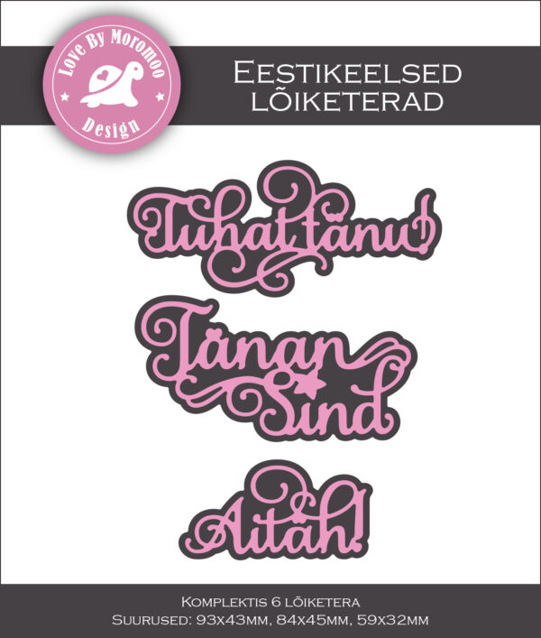 Lõiketerade komplekt "Aitäh"