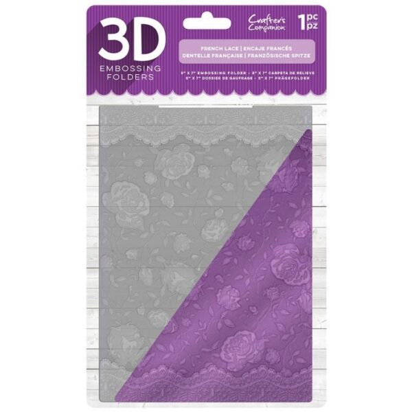 3D Embossing Folder 5"x7" - French Lace