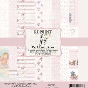 Reprint - It's a girl 12 x 12 disainpaberikomplekt