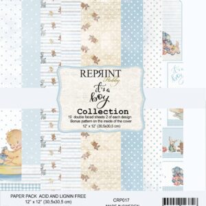 Reprint - It's a boy 12 x 12 disainpaberikomplekt