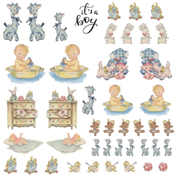 Reprint - It's a boy 12 x 12 disainpaberikomplekt - Image 10