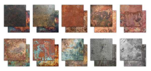 Craft Consortium - Metal Textures 12 x 12 disainpaberikomplekt - Image 2