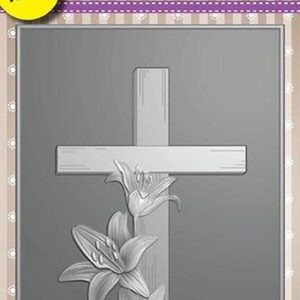 Nellie's Choice - Cross with lilies 3D tekstuurplaat