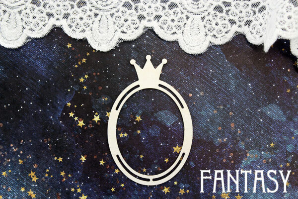 Chipboard "Printsessiraam ovaal"
