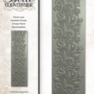 Crafter's Companion - Belle Countryside 3D Embossing Folder Floral Lace