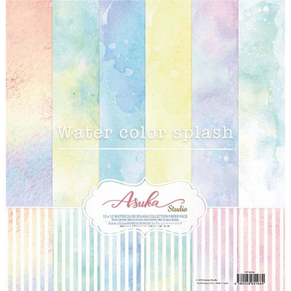 Memory Place Watercolor Splash 12x12 Inch Paper Pack