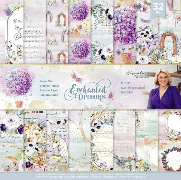 Crafter's Companion Enchanted Dreams 12x12 Inch Paper Pad