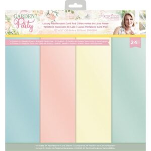 Crafter's Companion Garden Party 12x12 Inch Luxury Pearlescent Card Pad