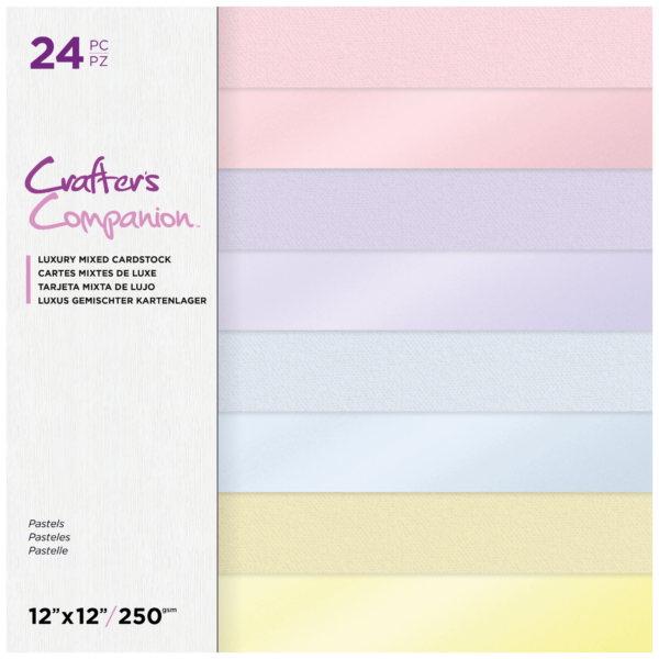 Crafter's Companion Pastels 12x12 Inch Luxury Mixed Cardstock Pad