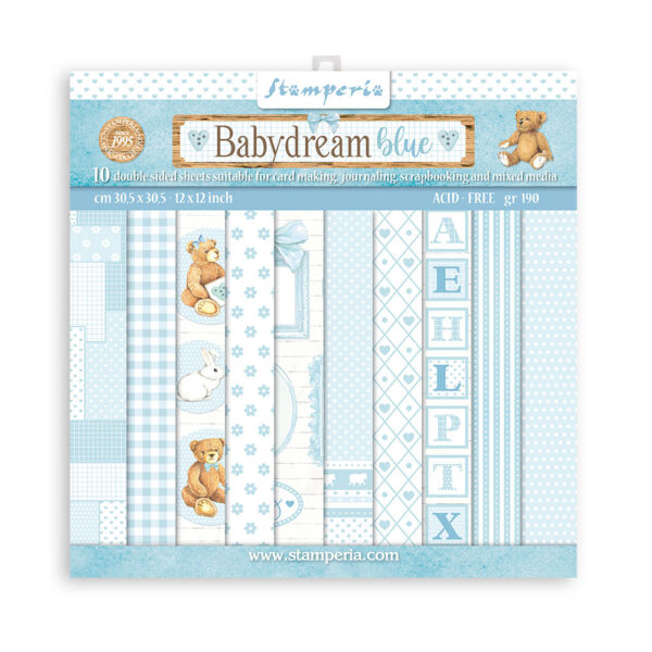 Stamperia - Babydream Blue - disainpaberite komplekt (12x12in)