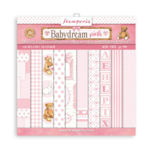 Stamperia - Babydream Pink - disainpaberite komplekt (12x12in)