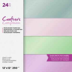 Crafter's Companion Lovely Lilacs 12x12 Inch Pearl Pad