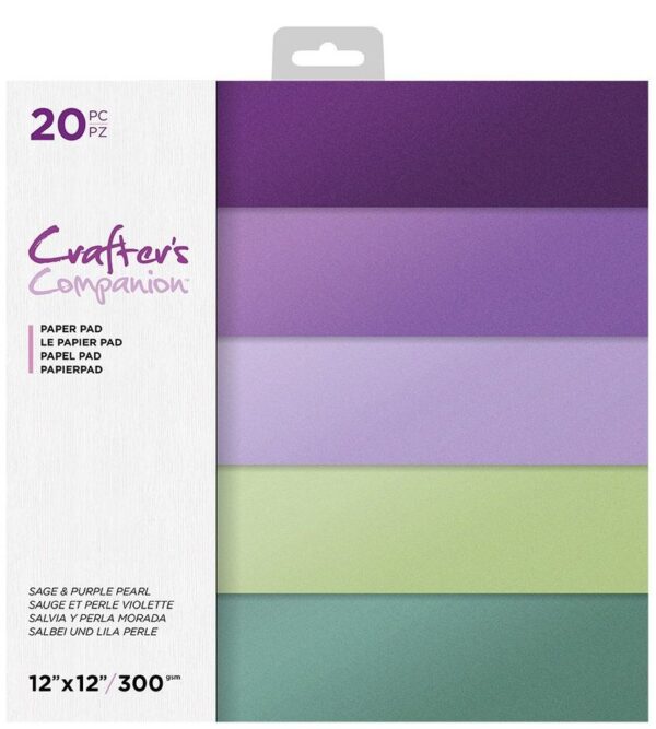 Crafter's Companion Sage & Purple Pearl 12x12 Inch Pearl Pad