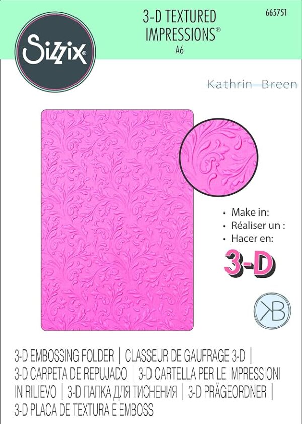 Sizzix 3D Textured Impressions by Kath Breen Floral Scrolls - Image 2