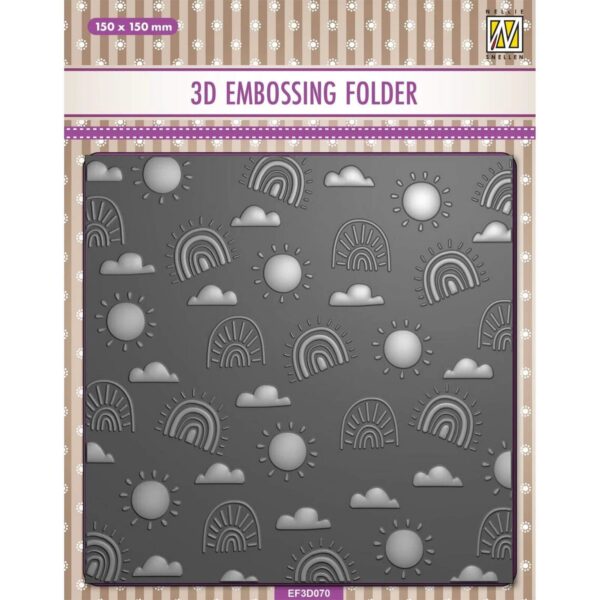 Nellie Snellen 3D Embossing Folders Background Rainbow