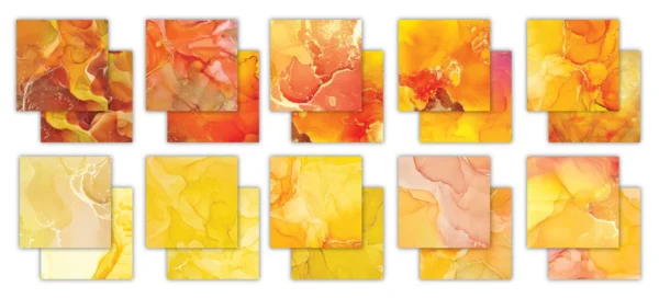 Craft Consortium Essential Craft Papers 6x6 Inch Paper Pad Ink Drops Sunset - Image 2