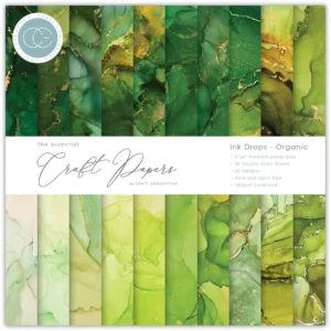 Craft Consortium Essential Craft Papers 6x6 Inch Paper Pad Ink Drops Organic