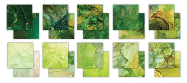 Craft Consortium Essential Craft Papers 12x12 Inch Paper Pad Ink Drops Organic - Image 2